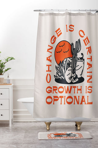 Nick Quintero Growth is Optional Shower Curtain And Mat