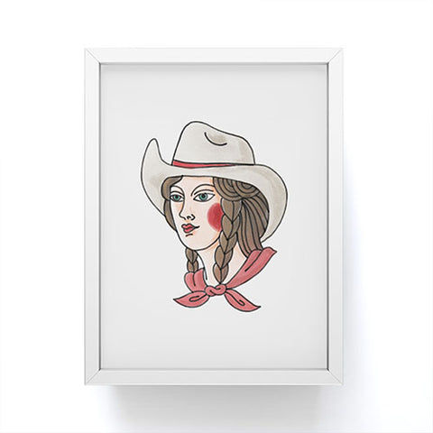 Nick Quintero Marker Cowgirl Framed Mini Art Print