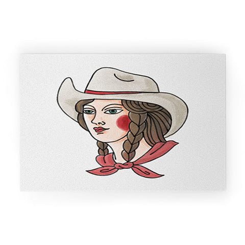 Nick Quintero Marker Cowgirl Welcome Mat