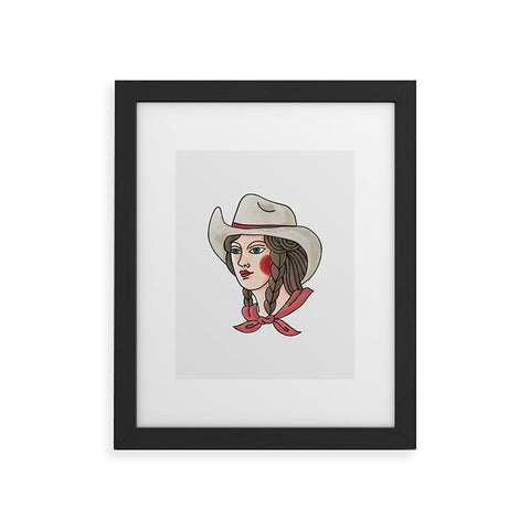 Nick Quintero Marker Cowgirl Framed Art Print