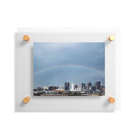 Nick Quintero Rainbow Over Dallas Floating Acrylic Print