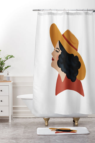 Nick Quintero Sad Cowgirl Shower Curtain And Mat