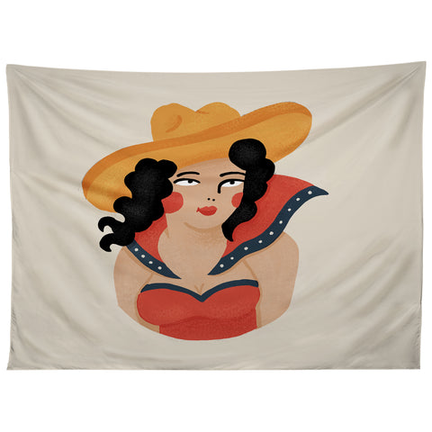Nick Quintero Western Babe Tapestry