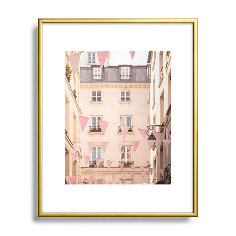 Ninasclicks Pink Paris Paris travel photography Metal Framed Art Print
