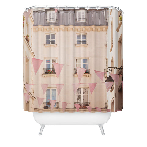 Ninasclicks Pink Paris Paris travel photography Shower Curtain