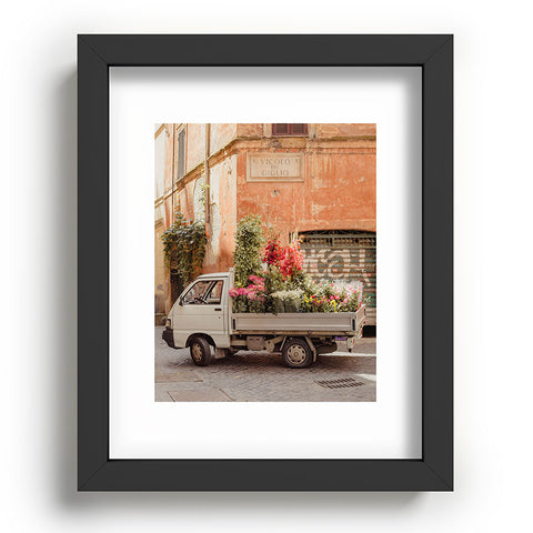 Ninasclicks Rome cute van with lots of flowers Recessed Framing Rectangle