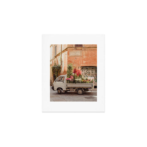 Ninasclicks Rome cute van with lots of flowers Art Print