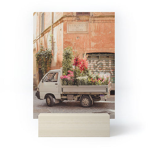 Ninasclicks Rome cute van with lots of flowers Mini Art Print