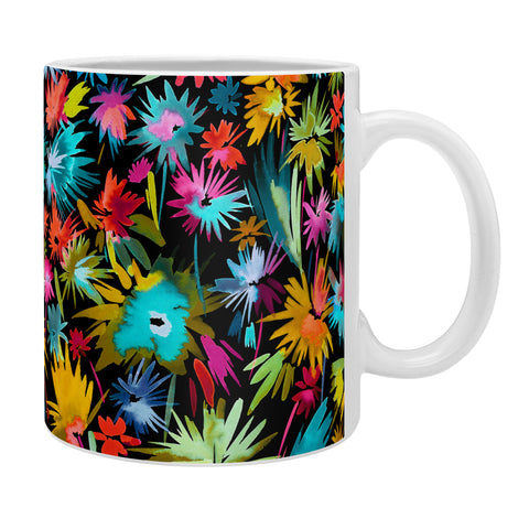 Ninola Design Abstract Flowers Neon Jungle Coffee Mug