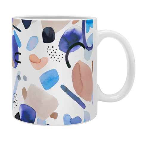 Ninola Design Abstract geo shapes Blue Coffee Mug