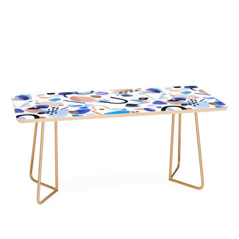 Ninola Design Abstract geo shapes Blue Coffee Table