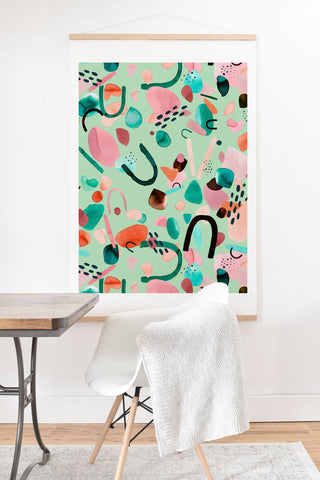 Ninola Design Abstract geo shapes Spring Art Print And Hanger