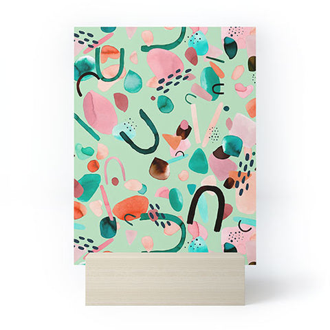Ninola Design Abstract geo shapes Spring Mini Art Print