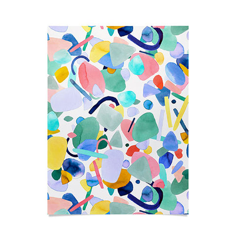 Ninola Design Abstract geometry dream Multicolored Poster