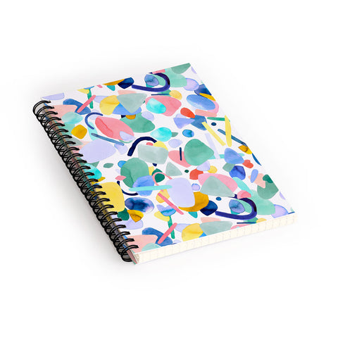 Ninola Design Abstract geometry dream Multicolored Spiral Notebook