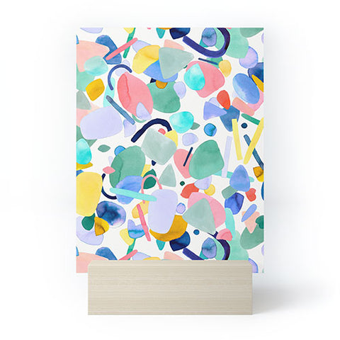 Ninola Design Abstract geometry dream Multicolored Mini Art Print