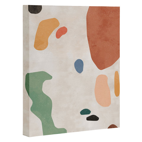 Ninola Design Abstract Shapes Terracota Art Canvas