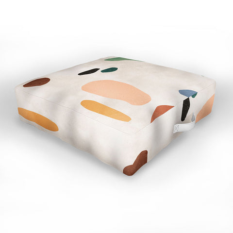 Ninola Design Abstract Shapes Terracota Outdoor Floor Cushion