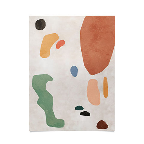 Ninola Design Abstract Shapes Terracota Poster