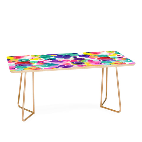 Ninola Design Abstract spring blooms watercolor Coffee Table
