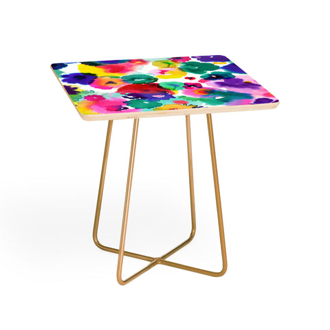 Ninola Design Abstract spring blooms watercolor Side Table