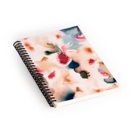 Ninola Design Abstract watercolor Mineral Spiral Notebook