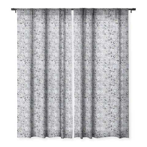 Ninola Design Agathe slices Grey Sheer Window Curtain