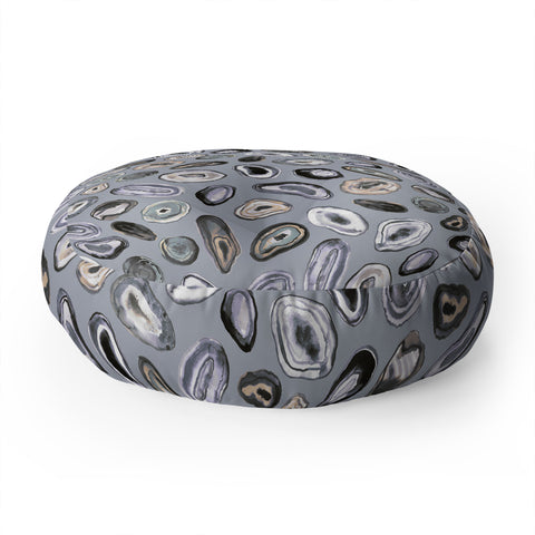 Ninola Design Agathe slices Grey Floor Pillow Round