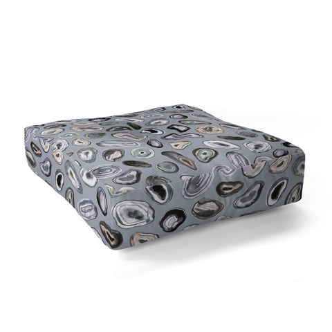 Ninola Design Agathe slices Grey Floor Pillow Square