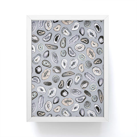 Ninola Design Agathe slices Grey Framed Mini Art Print