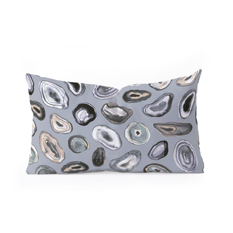 Ninola Design Agathe slices Grey Oblong Throw Pillow
