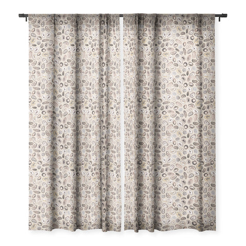 Ninola Design Agathe slices Natural Sheer Window Curtain