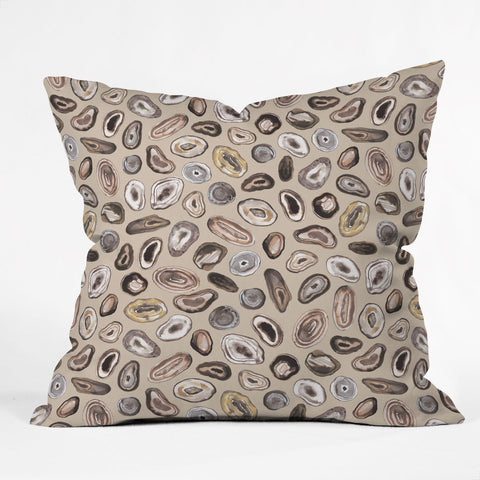 Ninola Design Agathe slices Natural Outdoor Throw Pillow