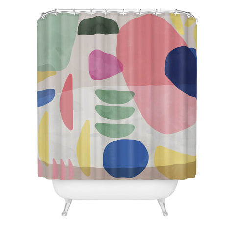 Ninola Design Artful Organic Bold Shapes Shower Curtain
