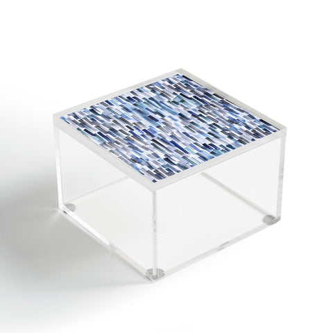 Ninola Design Artistic Stripes Indigo Acrylic Box