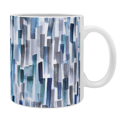 Ninola Design Artistic Stripes Indigo Coffee Mug