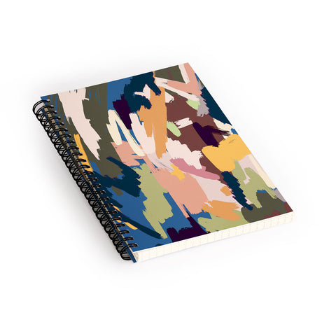 Ninola Design Artsy Mineral Landscape Blue Spiral Notebook