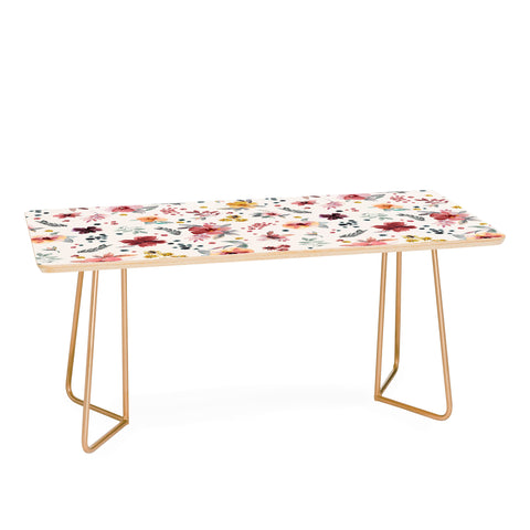 Ninola Design Autumn floral Red holiday Coffee Table
