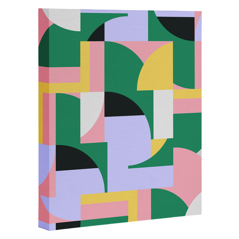 Ninola Design Bauhaus Shapes Spring Art Canvas