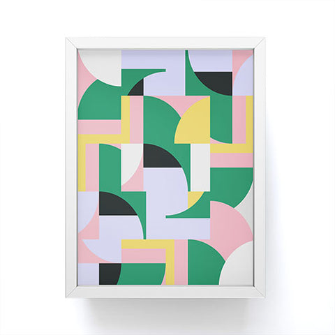 Ninola Design Bauhaus Shapes Spring Framed Mini Art Print