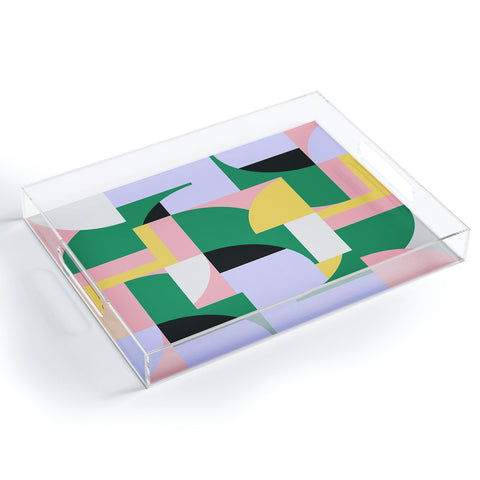 Ninola Design Bauhaus Shapes Spring Acrylic Tray