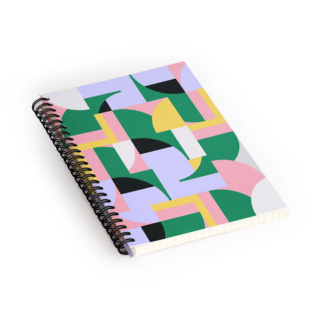 Ninola Design Bauhaus Shapes Spring Spiral Notebook