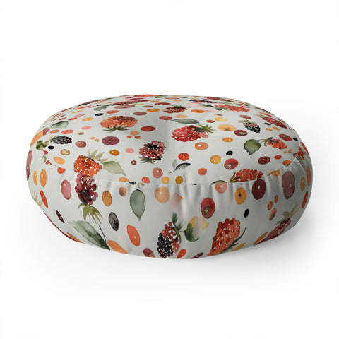 Ninola Design Berries Countryside Floor Pillow Round