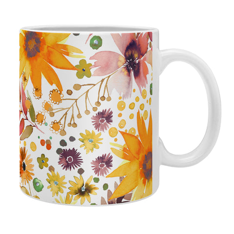 Ninola Design Big blooms flowers Gold Coffee Mug