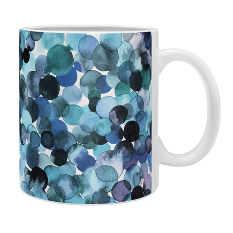 Ninola Design Blue watercolor dots Coffee Mug