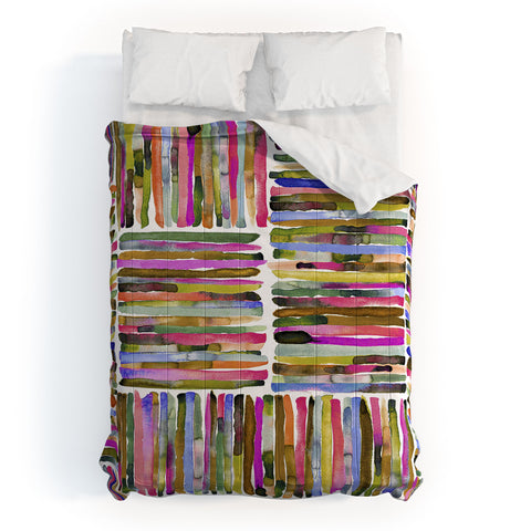 Ninola Design Bold and bright stripes Pink Comforter