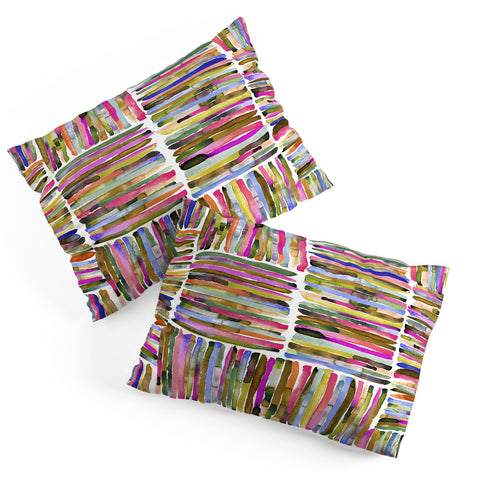 Ninola Design Bold and bright stripes Pink Pillow Shams