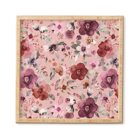Ninola Design Bountiful bouquet Pink Romance Framed Wall Art