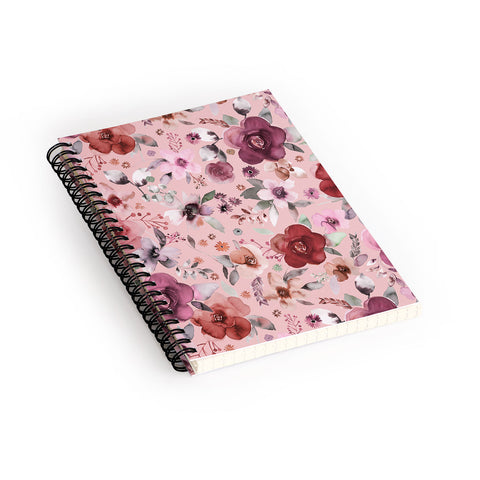 Ninola Design Bountiful bouquet Pink Romance Spiral Notebook