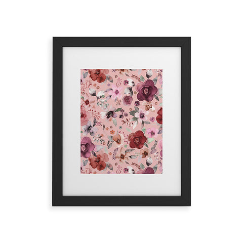 Ninola Design Bountiful bouquet Pink Romance Framed Art Print